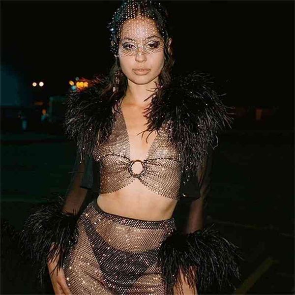 black brilliant two piece set low cut backless crop elastic waist diamonds skirts night club outfits 210730, White
black brilliant two piece set low cut backless crop elastic waist diamonds skirts night club outfits 210730, White