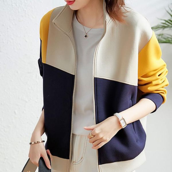 women's jackets autumn short coat 2021 collar zipper cardigan sweater sportswear casual jacket top, Black;brown
women's jackets autumn short coat 2021 collar zipper cardigan sweater sportswear casual jacket top, Black;brown