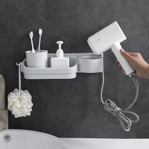 bathroom storage & organization plastic organizer wall mounted multifunctional hairdryer rack of punch toothbrush holder soap box
bathroom storage & organization plastic organizer wall mounted multifunctional hairdryer rack of punch toothbrush holder soap box