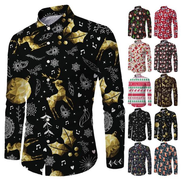 men's casual shirts 2021 men winter autumn long sleeve christmas deer print fashion cute shirt blouse turn down collar snowflakes, White;black
men's casual shirts 2021 men winter autumn long sleeve christmas deer print fashion cute shirt blouse turn down collar snowflakes, White;black