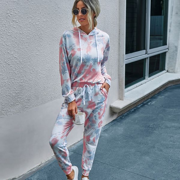 2021 new autumn women hoodie sports 2 piece sets fashion tie dye drawstring hooded long sleeve +casual trouser female home suits 57ct, White;black
2021 new autumn women hoodie sports 2 piece sets fashion tie dye drawstring hooded long sleeve +casual trouser female home suits 57ct, White;black