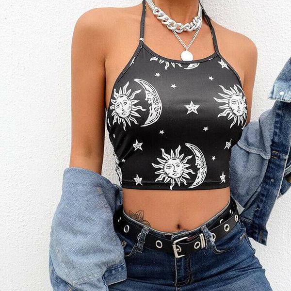 women summer casual slim fitting fashion crop tank camisole vest sleeveless halter indie folk style short sun, White
women summer casual slim fitting fashion crop tank camisole vest sleeveless halter indie folk style short sun, White