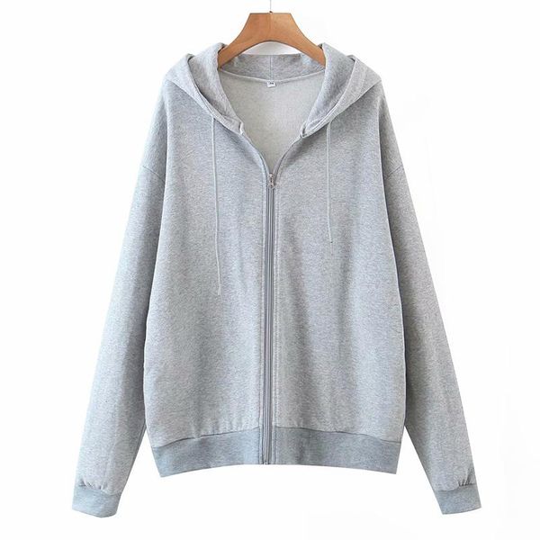 women's hoodies & sweatshirts women autumn solid loose 2021 hooded long sleeve zip-up female fashion street clothing, Black
women's hoodies & sweatshirts women autumn solid loose 2021 hooded long sleeve zip-up female fashion street clothing, Black