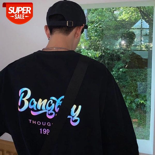 T-shirt men 100% cotton short-sleeved tide brand 2020 new ins trend reflective letter printing Hong Kong style couple loose #cf1g, White;black
T-shirt men 100% cotton short-sleeved tide brand 2020 new ins trend reflective letter printing Hong Kong style couple loose #cf1g, White;black