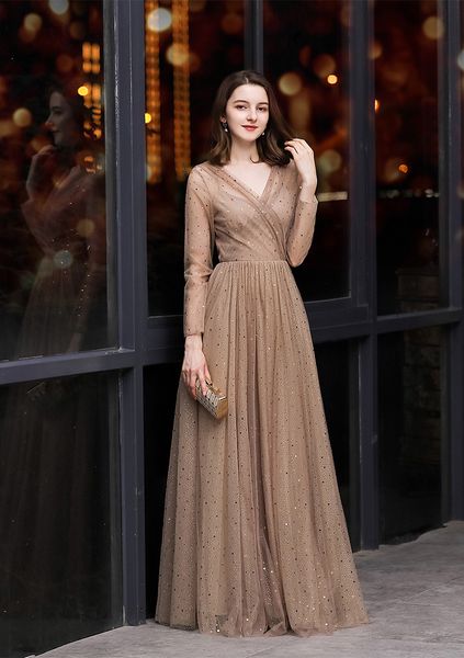 dark champagne new evening sheer v-neck long sleeve a-line elegant robe de soiree 2021 bling sequin formal party gowns ftif, Black;red
dark champagne new evening sheer v-neck long sleeve a-line elegant robe de soiree 2021 bling sequin formal party gowns ftif, Black;red