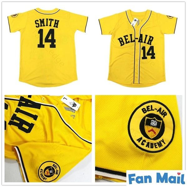 mens the fresh prince of bel-air academy #14 will smith baseball jerseys yellow stitched baseball jersey shirt, Blue;black
mens the fresh prince of bel-air academy #14 will smith baseball jerseys yellow stitched baseball jersey shirt, Blue;black