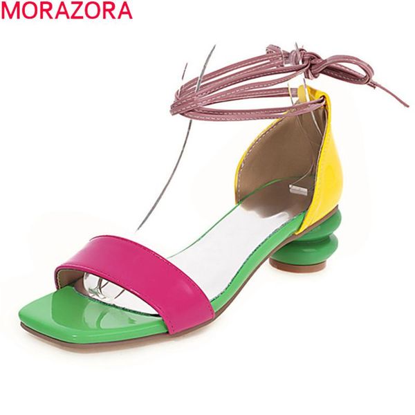 morazora 2021 large size 34-43 women sandals fashion ankle strap party shoes med heels square toe mixed colors party shoes, Black
morazora 2021 large size 34-43 women sandals fashion ankle strap party shoes med heels square toe mixed colors party shoes, Black