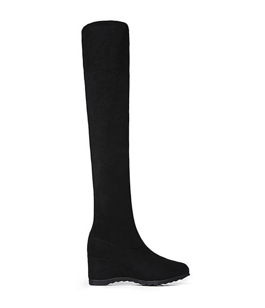 boots scrub over-the-knee 2021 winter plus velvet with wedge high women's, Black
boots scrub over-the-knee 2021 winter plus velvet with wedge high women's, Black