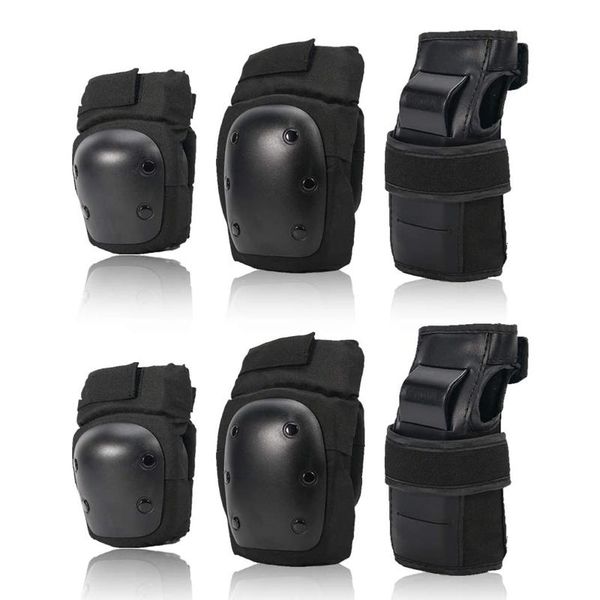 elbow & knee pads 6pcs/set 2 wrist guards + thicken shell impact resistance outdoor sports all-around protection, Black;gray
elbow & knee pads 6pcs/set 2 wrist guards + thicken shell impact resistance outdoor sports all-around protection, Black;gray