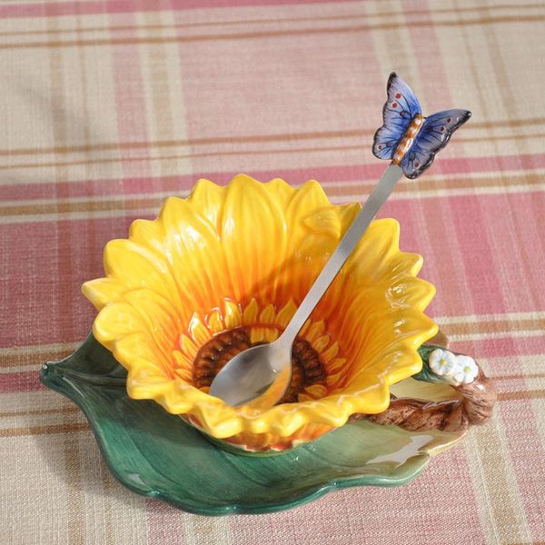 cups & saucers cute wedding sunflower cup ceramic creative teacup set home mugs coffee flower tea saucer spoon combination 3pcs
cups & saucers cute wedding sunflower cup ceramic creative teacup set home mugs coffee flower tea saucer spoon combination 3pcs