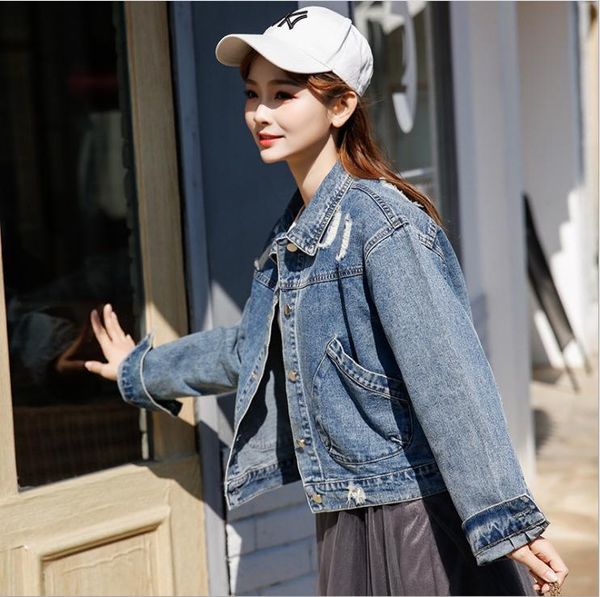 embroidered denim jacket new loose korean women trendy single-breasted retro blue long-sleeved short jacket, Black;brown
embroidered denim jacket new loose korean women trendy single-breasted retro blue long-sleeved short jacket, Black;brown