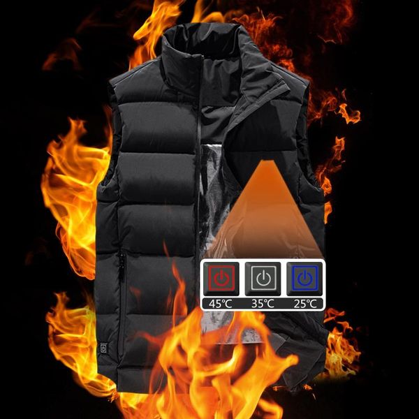 men's vests winter mens heated vest jacket outdoor active solid washable coat warm zipper hooded with pockets jackets, Black;white
men's vests winter mens heated vest jacket outdoor active solid washable coat warm zipper hooded with pockets jackets, Black;white