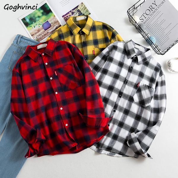 women's blouses & shirts women blouse 2021 spring elegant long sleeve shirt turn down collar office plaid simple harajuku pockets, White
women's blouses & shirts women blouse 2021 spring elegant long sleeve shirt turn down collar office plaid simple harajuku pockets, White