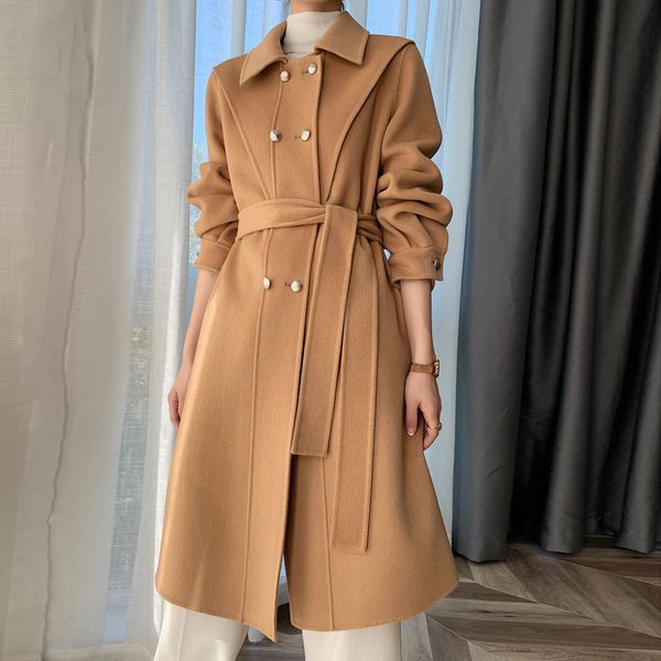 new women 2021 spring autumn faced cashmere coat female turn down collar double breasted wool overcoat casaco feminino a799tyu7, Black
new women 2021 spring autumn faced cashmere coat female turn down collar double breasted wool overcoat casaco feminino a799tyu7, Black