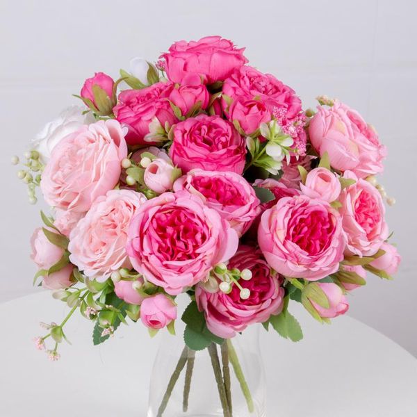 decorative flowers & wreaths silk peony artificial bouquet for wedding home decoration living white rose fake diy
decorative flowers & wreaths silk peony artificial bouquet for wedding home decoration living white rose fake diy
