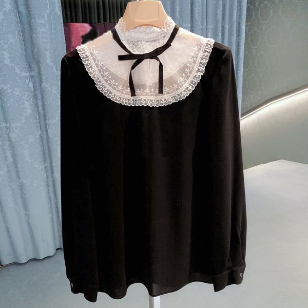 2021 new runway designers mujer autumn winter elegant lace organza diamonds bow patchwork long sleeve blouses womens r5ev, White
2021 new runway designers mujer autumn winter elegant lace organza diamonds bow patchwork long sleeve blouses womens r5ev, White