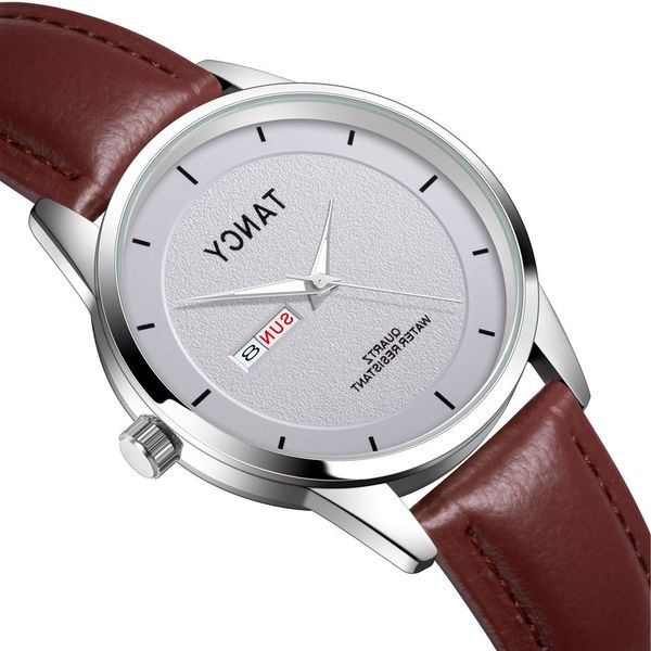 counter men's net red simple leisure fashion waterproof sports atmosphere leather quartz watch, Slivery;brown
counter men's net red simple leisure fashion waterproof sports atmosphere leather quartz watch, Slivery;brown