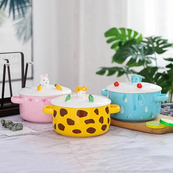 bowls cute animal ceramic instant noodle bowl dining room fruit salad ramen kitchen container child tableware with cover
bowls cute animal ceramic instant noodle bowl dining room fruit salad ramen kitchen container child tableware with cover