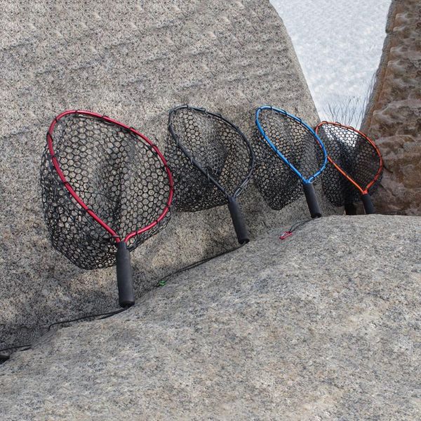 portable fishing landing net silicone rubber mesh aluminum alloy frame foam eva handle strong durable fishing accessories tackle
portable fishing landing net silicone rubber mesh aluminum alloy frame foam eva handle strong durable fishing accessories tackle