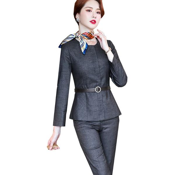 women's two piece pants elegant blue gray solid formal pant suit for women office ladies business work female slim blazer coat and trou, White
women's two piece pants elegant blue gray solid formal pant suit for women office ladies business work female slim blazer coat and trou, White