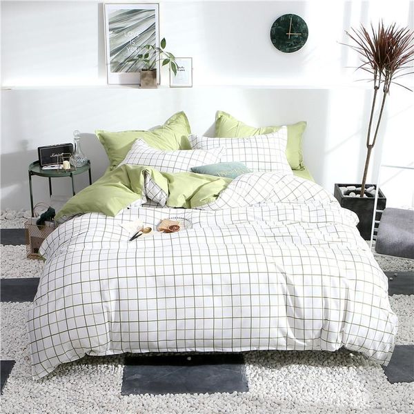 bedding sets whit and green grid set matcha duvet cover pillowcase home textiles 2/3pcs bed linen king size dropship
bedding sets whit and green grid set matcha duvet cover pillowcase home textiles 2/3pcs bed linen king size dropship