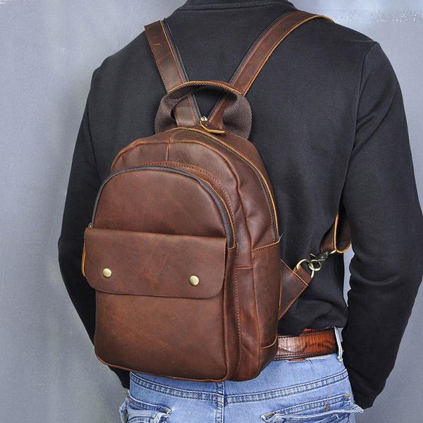 backpack original leather fashion travel university college school book bag multipurpose student 12" chest sling 1307
backpack original leather fashion travel university college school book bag multipurpose student 12" chest sling 1307