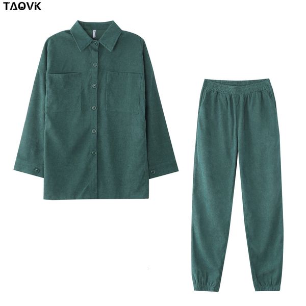 tracksuit taovk women's corduroy pinstripe single-breasted pocket and pants women suits kubs, White
tracksuit taovk women's corduroy pinstripe single-breasted pocket and pants women suits kubs, White