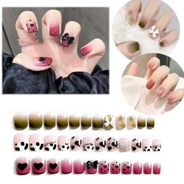false nails cute rhinestone french nail art love bow stickers press on full cover wearing fake gifts bowknot manicure tips, Red;gold
false nails cute rhinestone french nail art love bow stickers press on full cover wearing fake gifts bowknot manicure tips, Red;gold