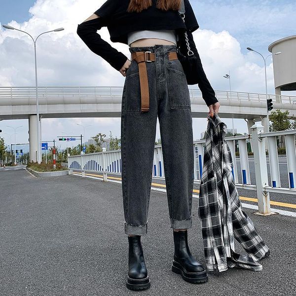 gray denim for women"s trendy straight vintage jeans 2021 high waist female classic harem pants boyfriend streetwear trouser women', Blue
gray denim for women"s trendy straight vintage jeans 2021 high waist female classic harem pants boyfriend streetwear trouser women', Blue