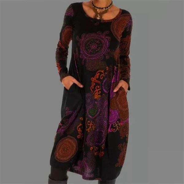 casual dresses autumn women's dress round neck loose for women 2021 personality pattern printed vestidos para mujer, Black;gray
casual dresses autumn women's dress round neck loose for women 2021 personality pattern printed vestidos para mujer, Black;gray