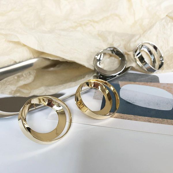 stud circle earrings female glossy double layer retro exaggerated hip hop punk simple ladies 2021 latest, Golden;silver
stud circle earrings female glossy double layer retro exaggerated hip hop punk simple ladies 2021 latest, Golden;silver