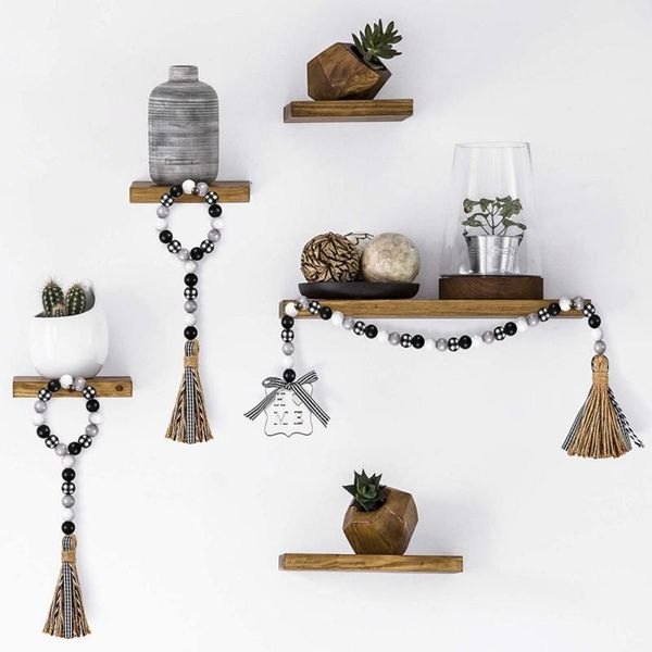 3 pcs wood bead garland with tassels rustic farmhouse tiered tray holiday decorations natural country home decor
3 pcs wood bead garland with tassels rustic farmhouse tiered tray holiday decorations natural country home decor