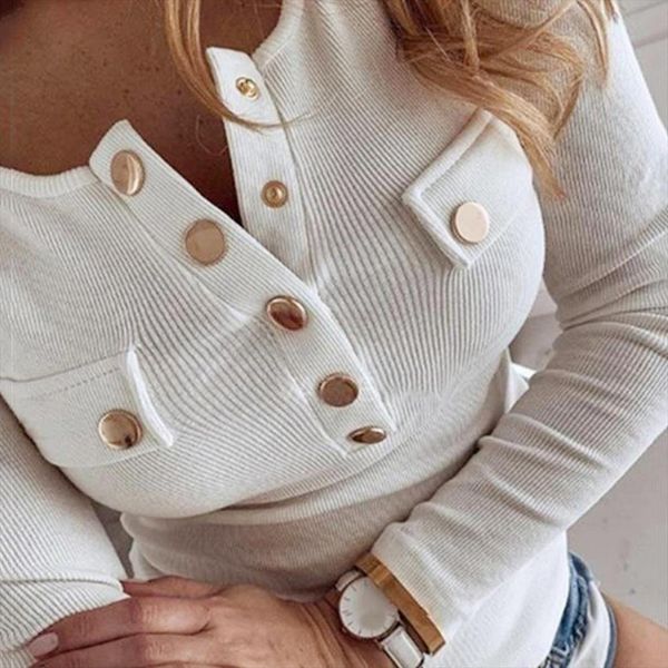 women shirts long sleeve womens sweater solid color buttons ribbed slim plus size low cut blouse spring autumn, White;black
women shirts long sleeve womens sweater solid color buttons ribbed slim plus size low cut blouse spring autumn, White;black