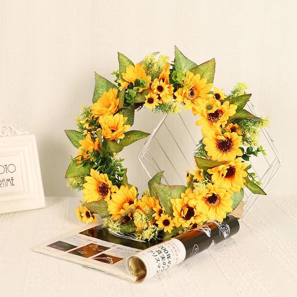 decorative flowers & wreaths sunflower eucalyptus garland wreath artificial flower hanging pendant rattan for wall interior party decoration
decorative flowers & wreaths sunflower eucalyptus garland wreath artificial flower hanging pendant rattan for wall interior party decoration