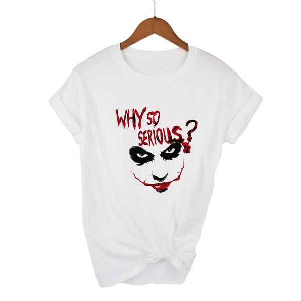 why so serious joker art painting female t-shirt harajuku t shirts women gym vintage vogue kawaii camiseta mujer, White 
why so serious joker art painting female t-shirt harajuku t shirts women gym vintage vogue kawaii camiseta mujer, White