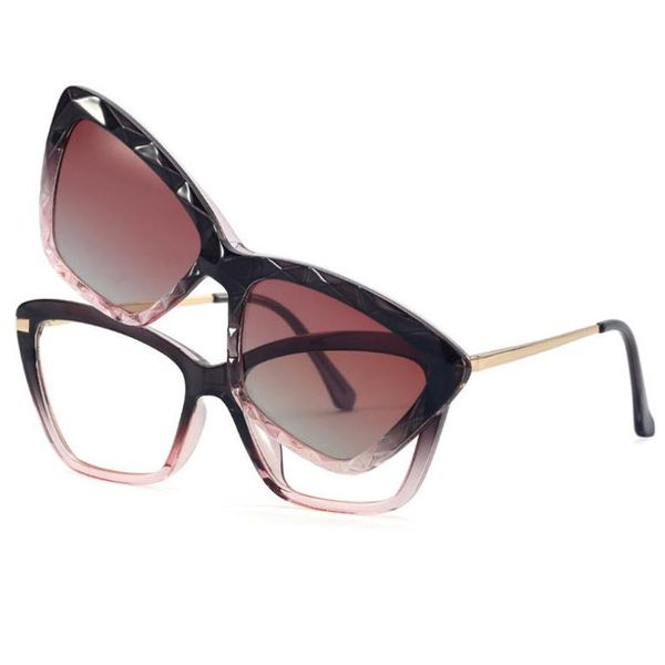 sunglasses crystal cat eye polarized women 2 in 1 magnet clip on female transparent anti blue light glasses frame, White;black
sunglasses crystal cat eye polarized women 2 in 1 magnet clip on female transparent anti blue light glasses frame, White;black