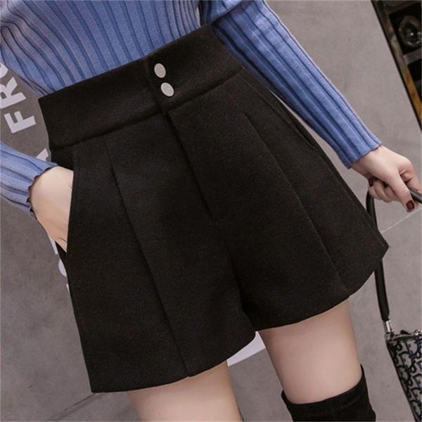 women's shorts women 2021 autumn winter fashion woolen female high waist femme elegant office ladies casual wool z464, White;black
women's shorts women 2021 autumn winter fashion woolen female high waist femme elegant office ladies casual wool z464, White;black