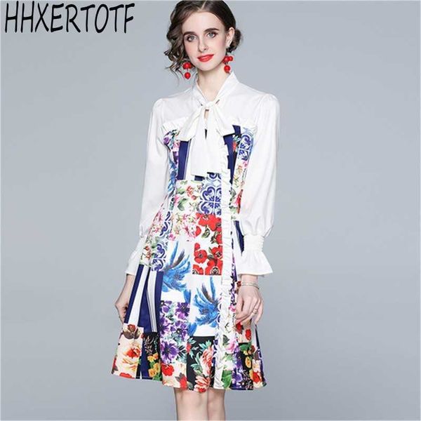 spring fashion elegant women flared sleeve bowknot ruffle flower printed slim casual dresses 210531, Black;gray
spring fashion elegant women flared sleeve bowknot ruffle flower printed slim casual dresses 210531, Black;gray