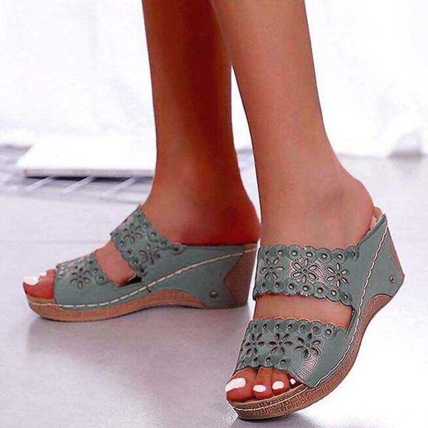2021 women's sandals spring new fashion wedge women sandals trend hollow leather shallow mouth work women's shoes y0721, Black
2021 women's sandals spring new fashion wedge women sandals trend hollow leather shallow mouth work women's shoes y0721, Black