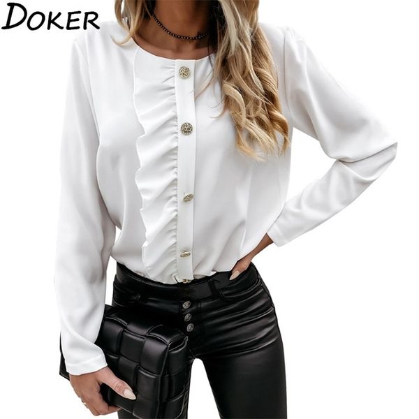 autumn winter ruffle white blouse for women fashion o-neck long sleeve elegant office ladies shirts casual female plus size 210604
autumn winter ruffle white blouse for women fashion o-neck long sleeve elegant office ladies shirts casual female plus size 210604