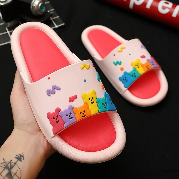 slippers summer cartoon bear color patchwork slides women men home slip on beach sandals bathroom shoes couples flip flops, Black
slippers summer cartoon bear color patchwork slides women men home slip on beach sandals bathroom shoes couples flip flops, Black