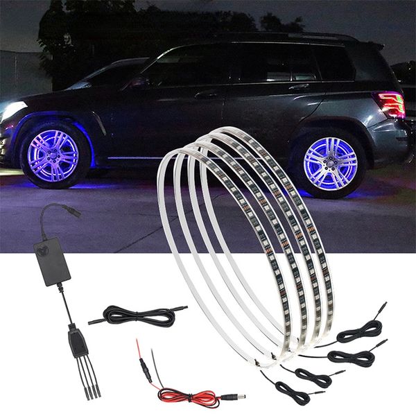 4 pack rgb car hub light kit waterproof led light strip app/voice controlled wheel ring neon strip universal fits 15-19 inch wheels
4 pack rgb car hub light kit waterproof led light strip app/voice controlled wheel ring neon strip universal fits 15-19 inch wheels