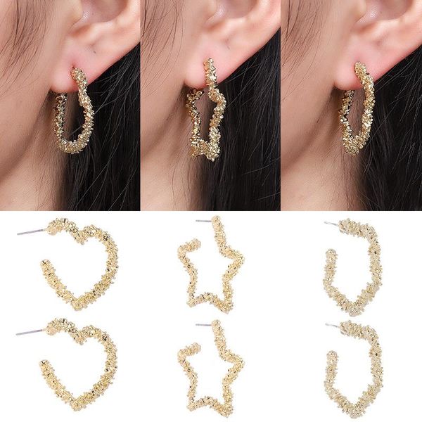 stud 1pair geometry earring love-heart five-pointed star rhombus exaggerated alloy ear women's temperament fine fashion jewelry, Golden;silver
stud 1pair geometry earring love-heart five-pointed star rhombus exaggerated alloy ear women's temperament fine fashion jewelry, Golden;silver