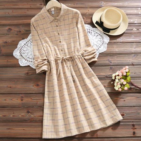 casual dresses nice fall sweet office lady preppy style women lapel plaid button simple yellow female fashion plus size dress, Black;gray
casual dresses nice fall sweet office lady preppy style women lapel plaid button simple yellow female fashion plus size dress, Black;gray