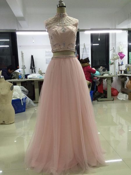 party dresses modern high collar sleeveless floor length tulle two piece suit crystal beaded pink evening celebrity, White;black
party dresses modern high collar sleeveless floor length tulle two piece suit crystal beaded pink evening celebrity, White;black