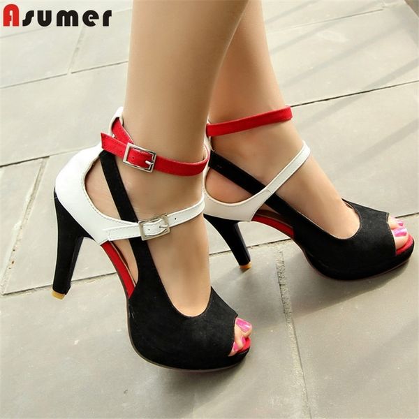 asumer large size 34-43 new women sandals buckle peep toe buckle peep toe summer shoes 8cm high heels ladies wedding shoes 210306, Black
asumer large size 34-43 new women sandals buckle peep toe buckle peep toe summer shoes 8cm high heels ladies wedding shoes 210306, Black