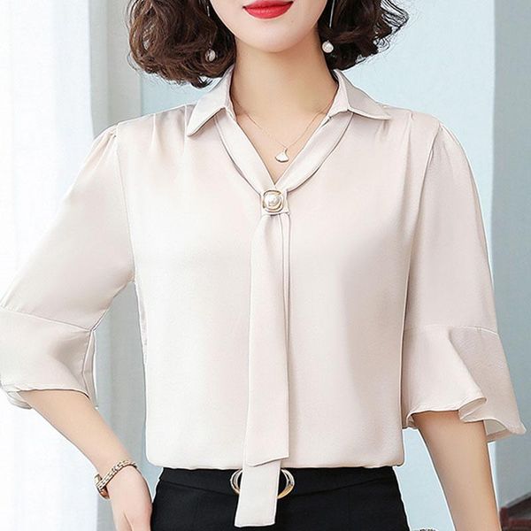 women's blouses & shirts short sleeve summer blouse shirt women 2021 office lady v-neck chiffon clothes blusas d167, White
women's blouses & shirts short sleeve summer blouse shirt women 2021 office lady v-neck chiffon clothes blusas d167, White