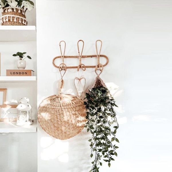 hooks & rails decorative rustic rattan wall 3 hooks/5 hanging coat rack storage t3ea
hooks & rails decorative rustic rattan wall 3 hooks/5 hanging coat rack storage t3ea