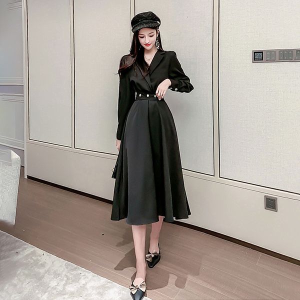women's t shirt 2021 autumn women's hepburn style small black long sleeved skirt with a n waist, White
women's t shirt 2021 autumn women's hepburn style small black long sleeved skirt with a n waist, White