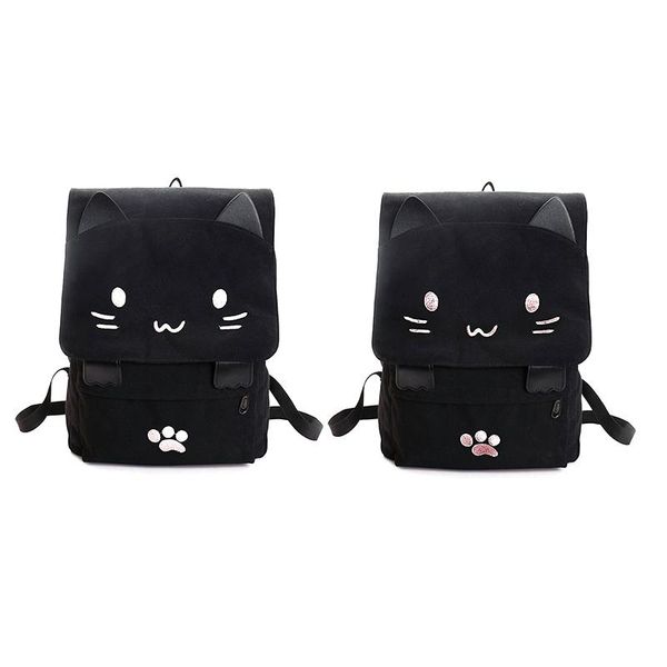 school bags 2 pcs fashion cute cat embroidery canvas student cartoons women backpack leisure bag,black+white & black+pink
school bags 2 pcs fashion cute cat embroidery canvas student cartoons women backpack leisure bag,black+white & black+pink